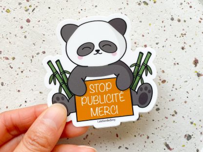 Autocollant Stop Pub panda pour boîte aux lettres – Image 2