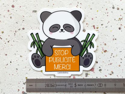 Autocollant Stop Pub panda pour boîte aux lettres – Image 4
